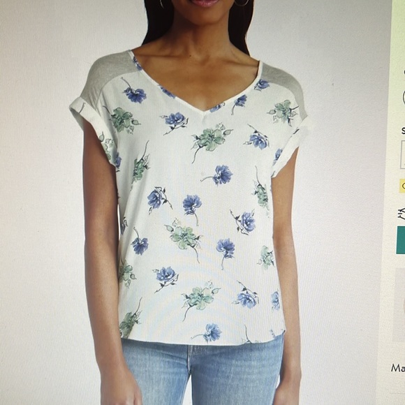 Fortune and Ivy “Cheylee” Tie Back Mixed Media blouse. Size Small - Picture 1 of 5